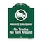 Signmission Private Driveway. No Trucks No Turnaround Heavy-Gauge Aluminum Sign, 24" x 18", GW-1824-9779 A-DES-GW-1824-9779 - alternate 1
